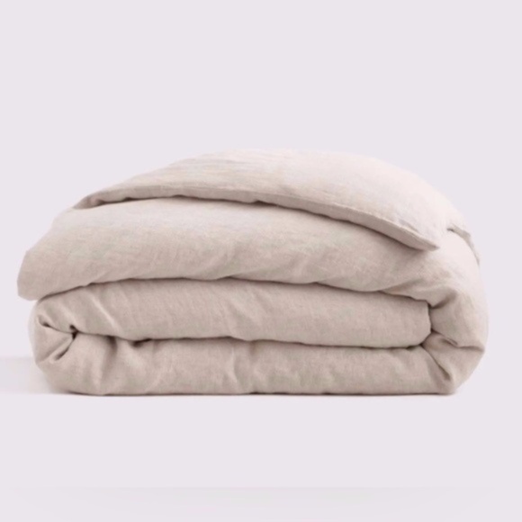 NWT Quince European Linen Queen Duvet Cover in Natural Chambray - Picture 1 of 6